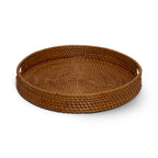 Round Rattan Tray