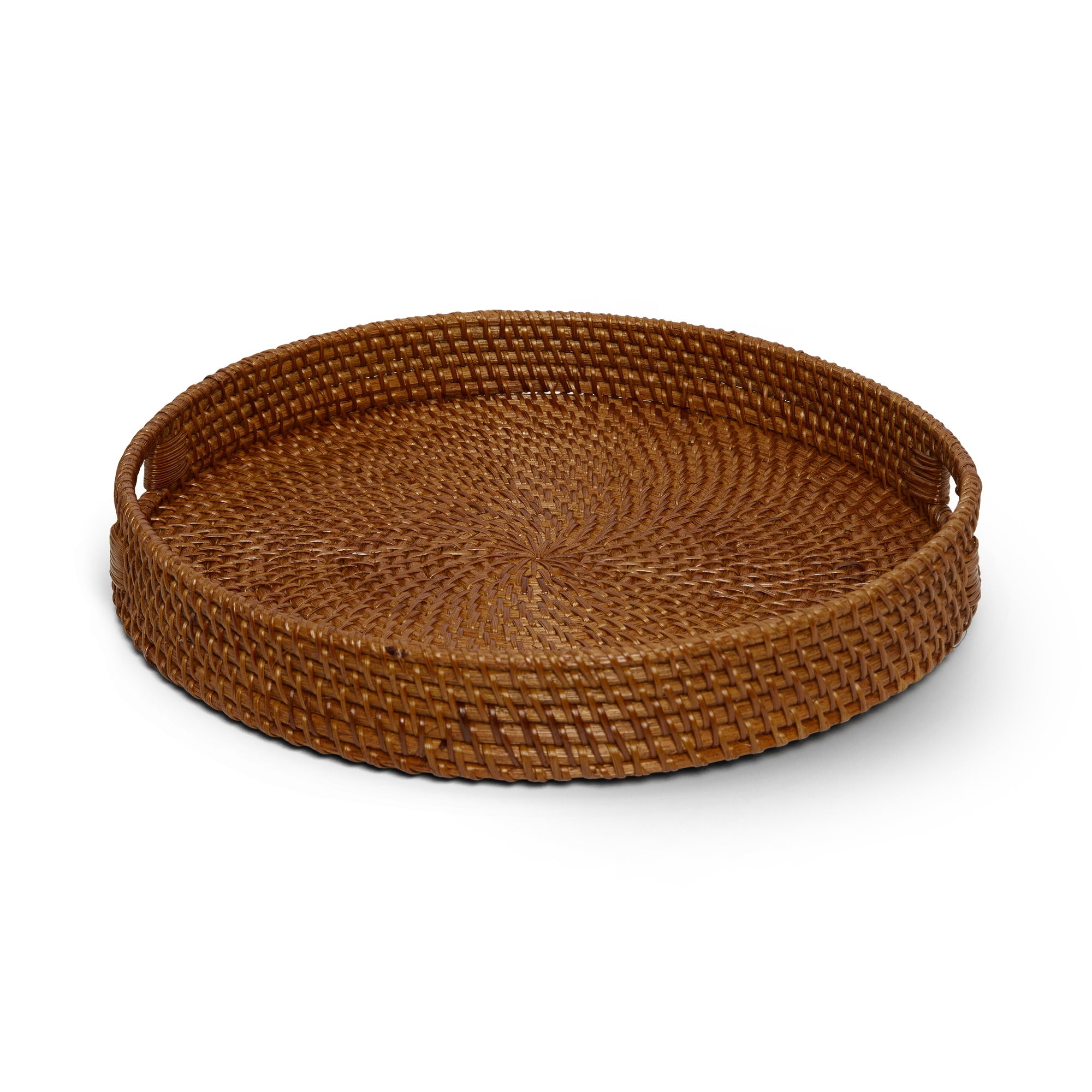 Round Rattan Tray