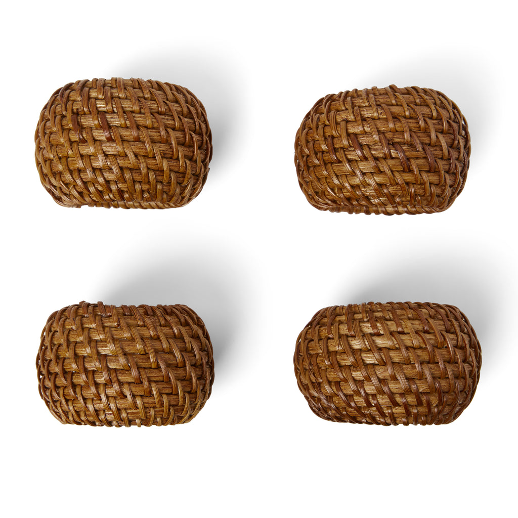 Rattan Napkin Rings, Set of 4