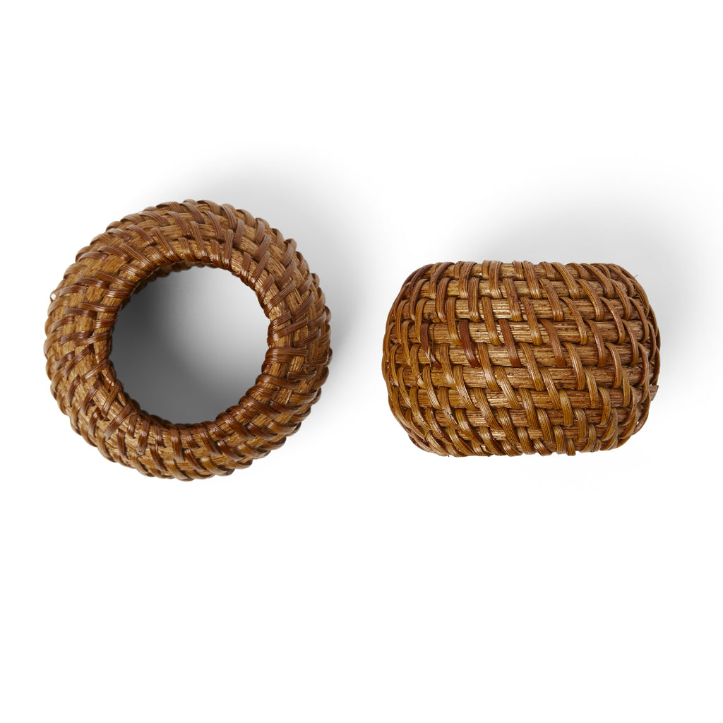 Pinpoint Napkin Rings House of Pin Brown 6cm Rattan Napkin Rings, Set of 4