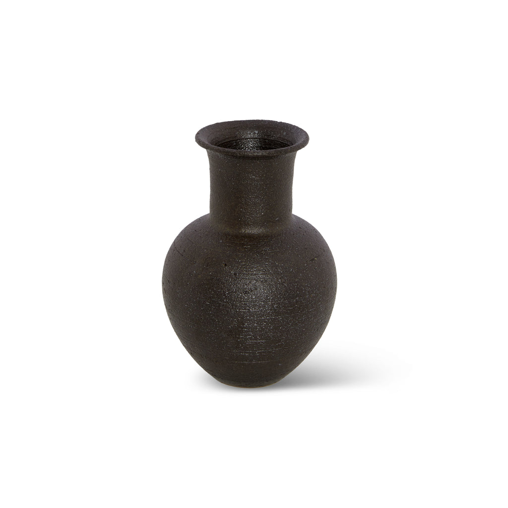 Black Ceramic Tabletop Vase