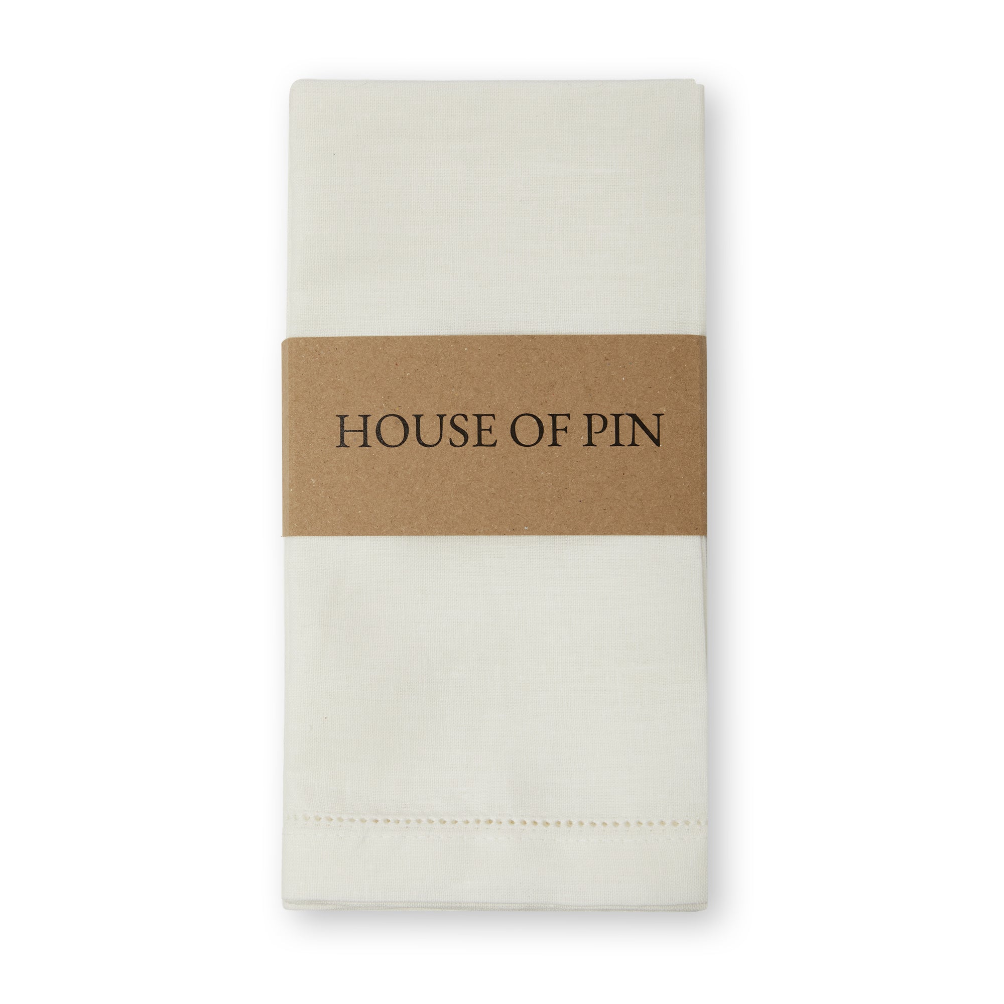 White Hemstitch Napkins, Set of 4