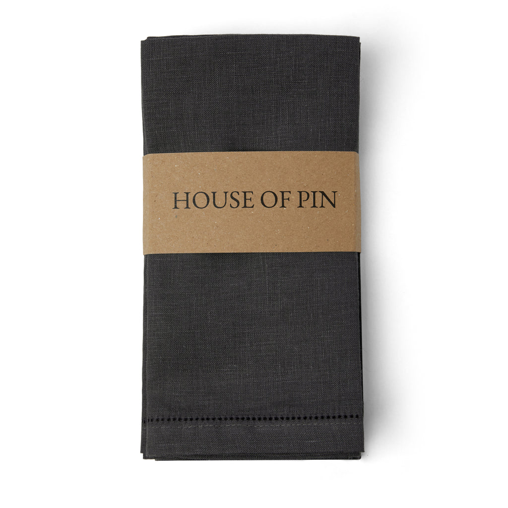 Slate Hemstitch Napkin, Set of 4