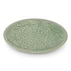 Celadon Plate Carved Pudtan - Baan Celadon