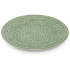 Celadon Plate Large Carved Pudtan - Baan Celadon