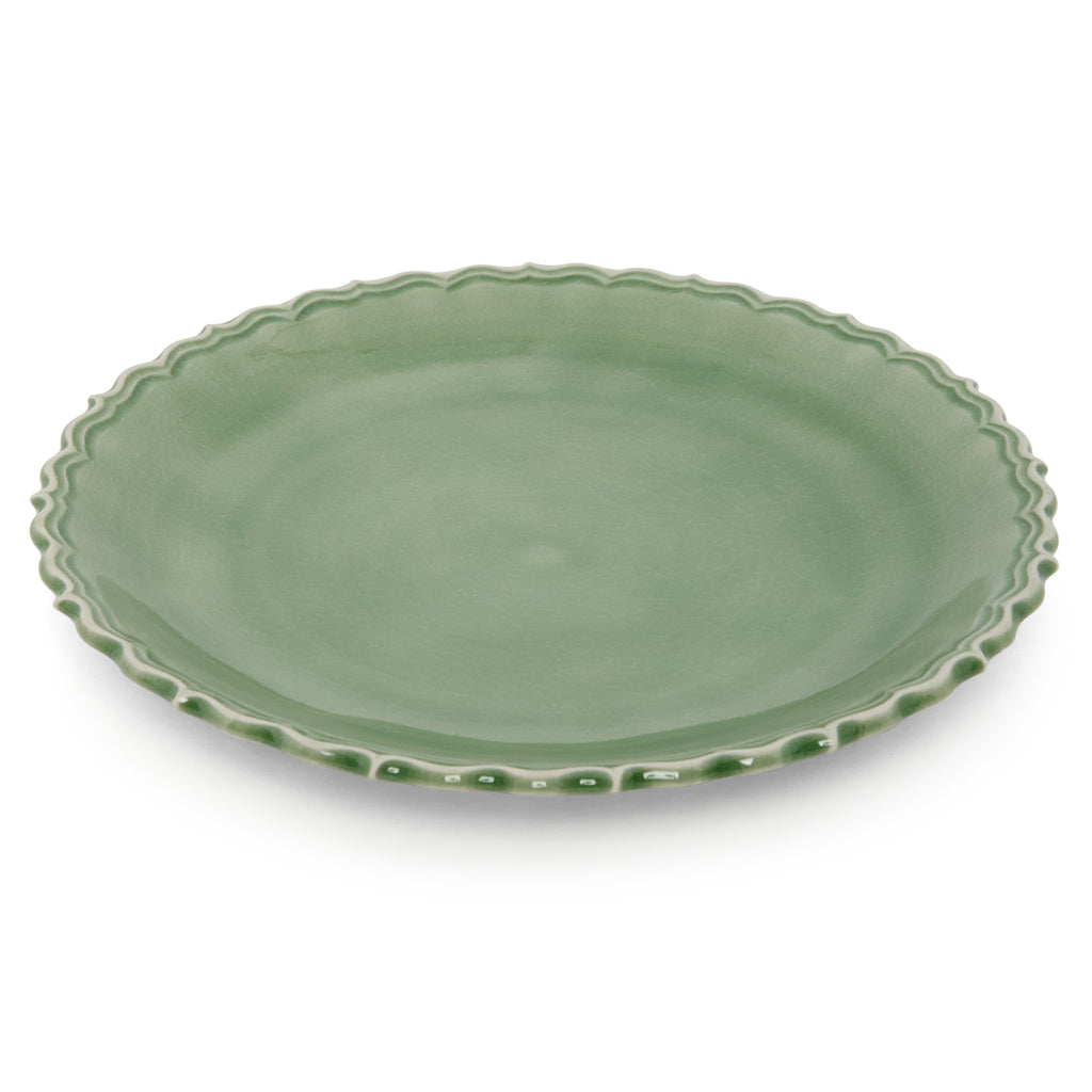 Celadon Plate Large Curved Rim - Baan Celadon