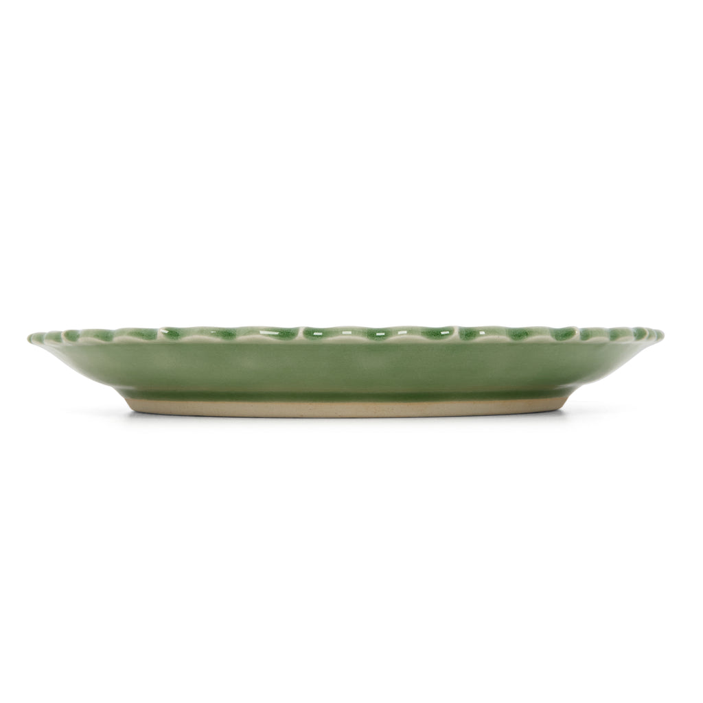 Celadon Plate Large Curved Rim - Baan Celadon