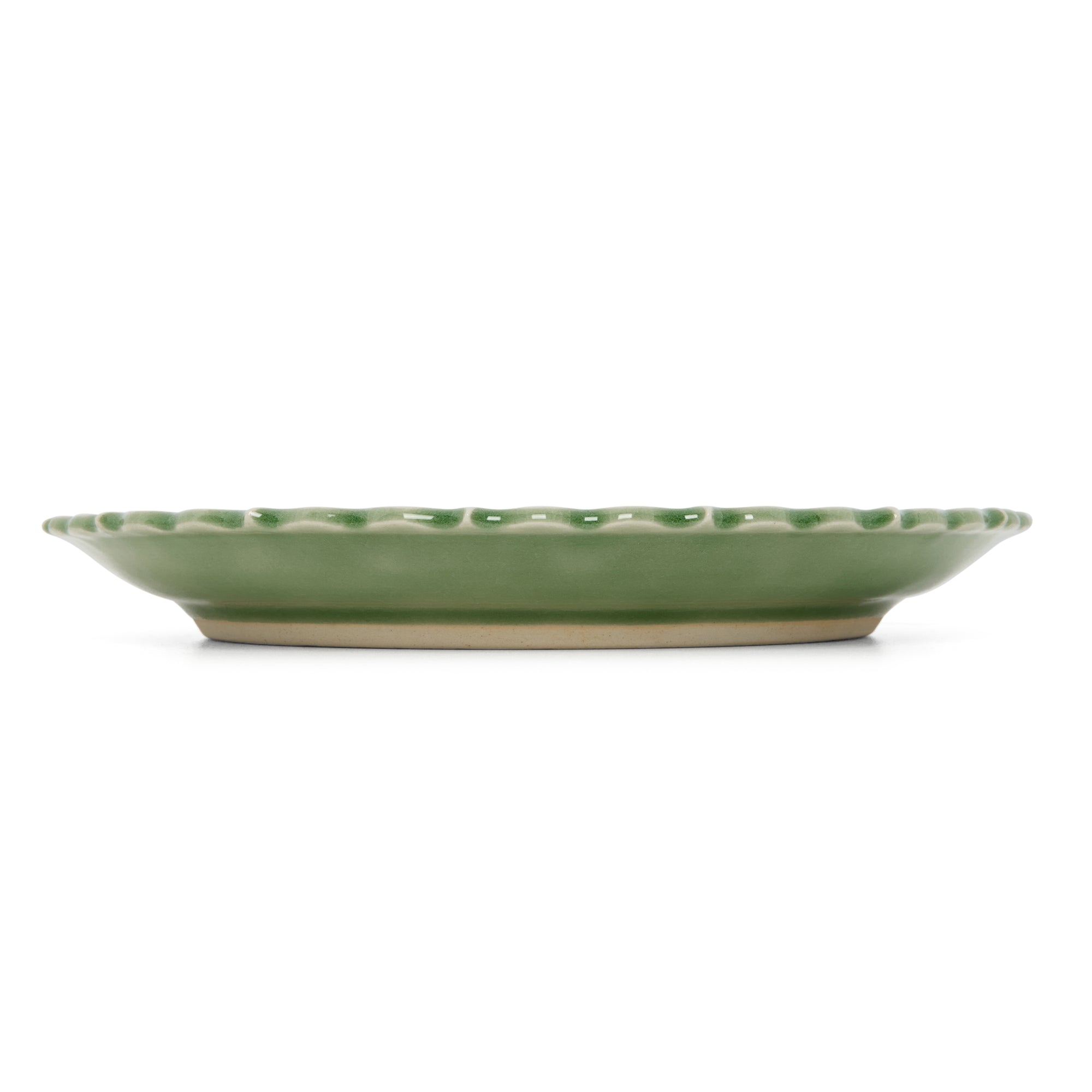 Celadon Plate Large Curved Rim - Baan Celadon