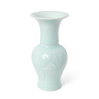 Floral Celadon Flared Trumpet Vase