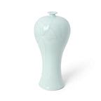 Floral Celadon Tapered Statement Vase