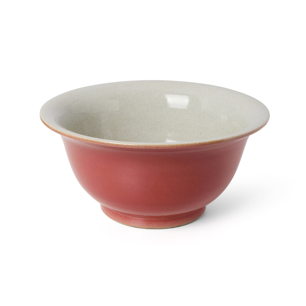 Chinese Red Crackle Glaze Ceramic Bowl