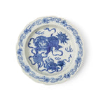 Blue and White Lion Motif Plate