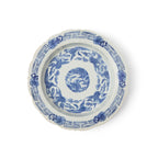 Blue and White Bird Motif Plate