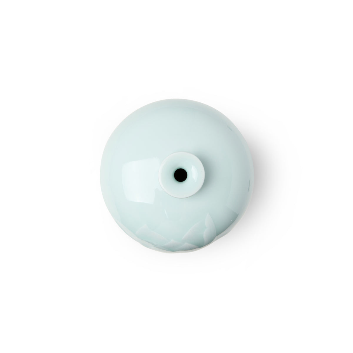 Floral Celadon Tapered Statement Vase