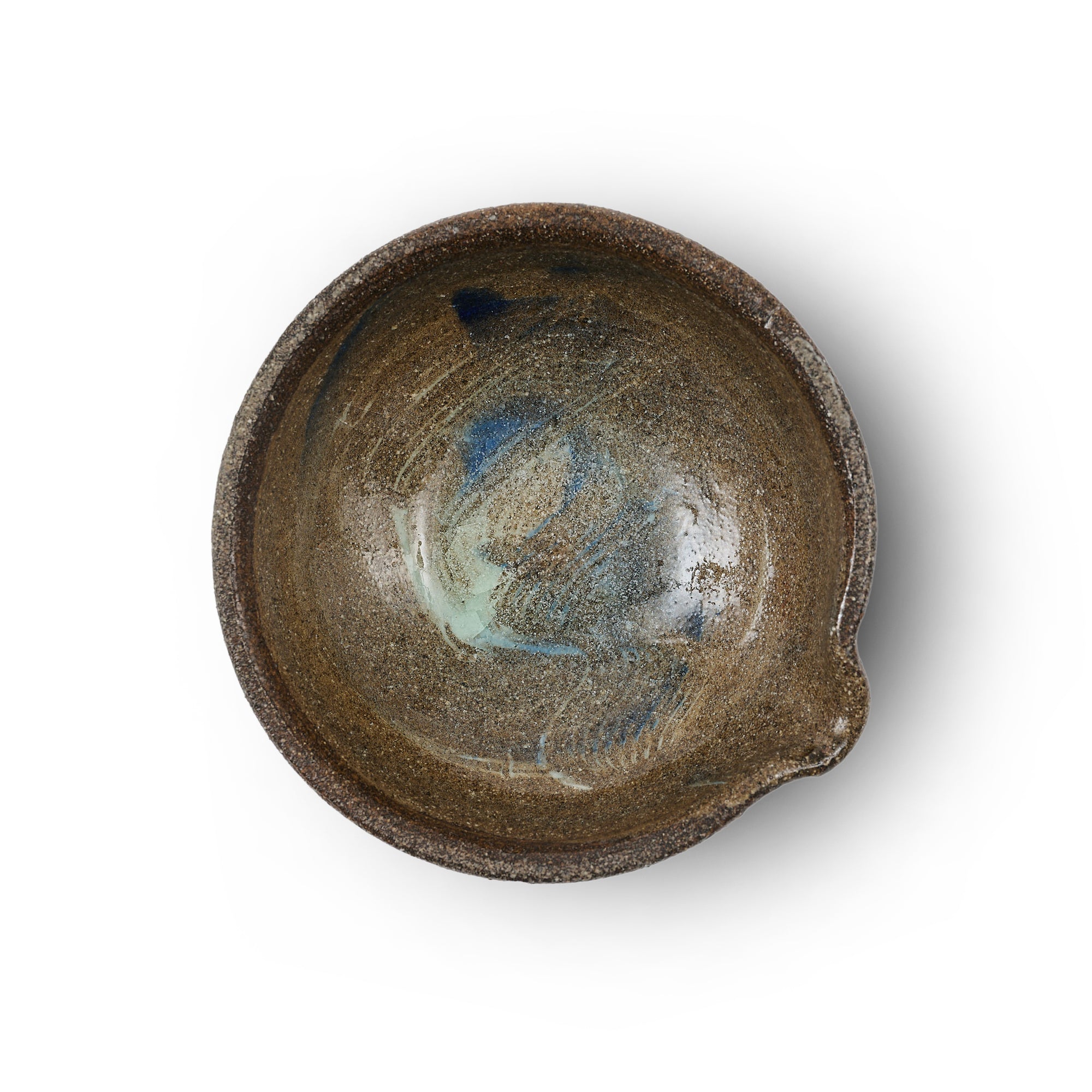 Stoneware Pouring Bowl with Blue Glaze - Shu Na Law