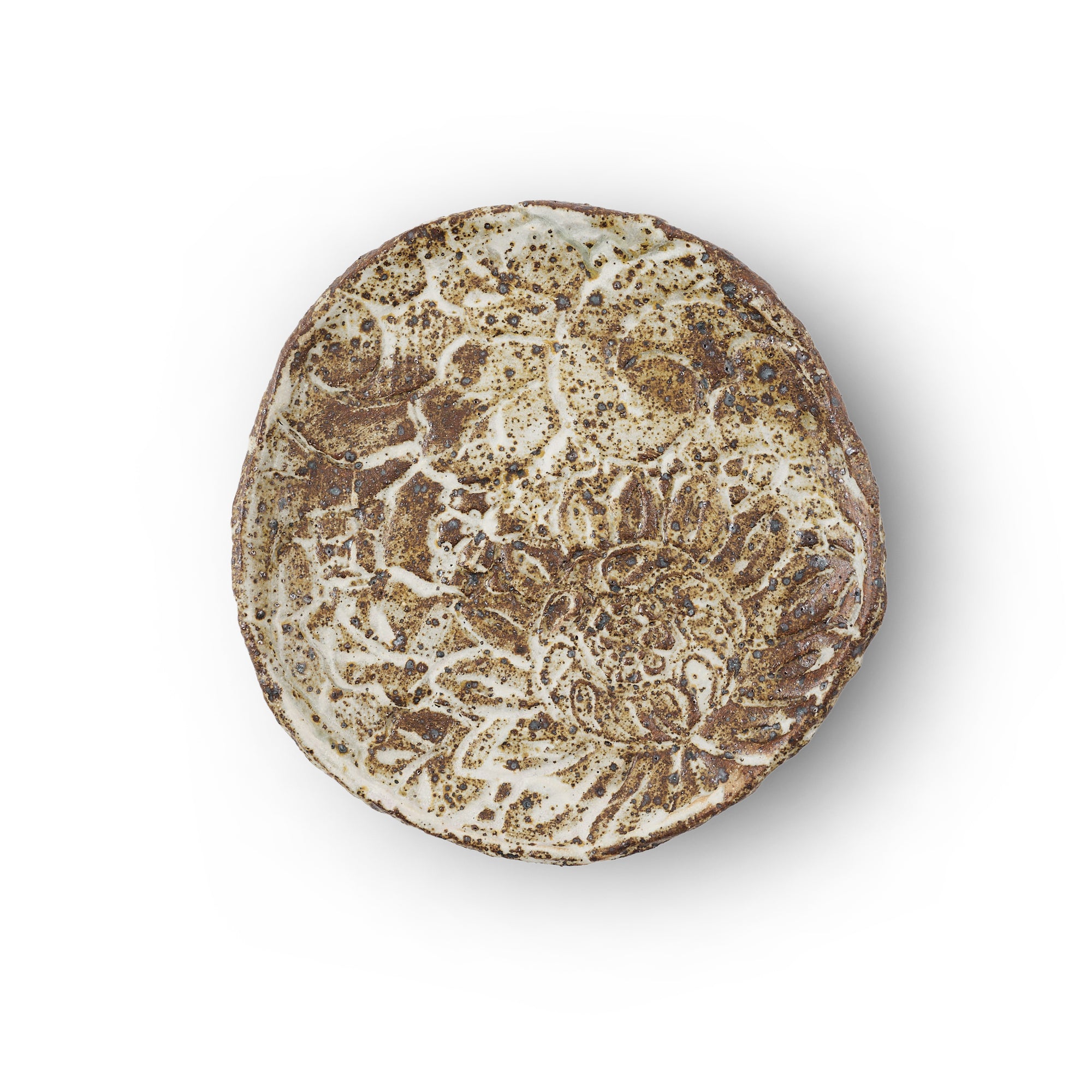Small Stoneware Plate with Patterned Glaze - Shu Na Law
