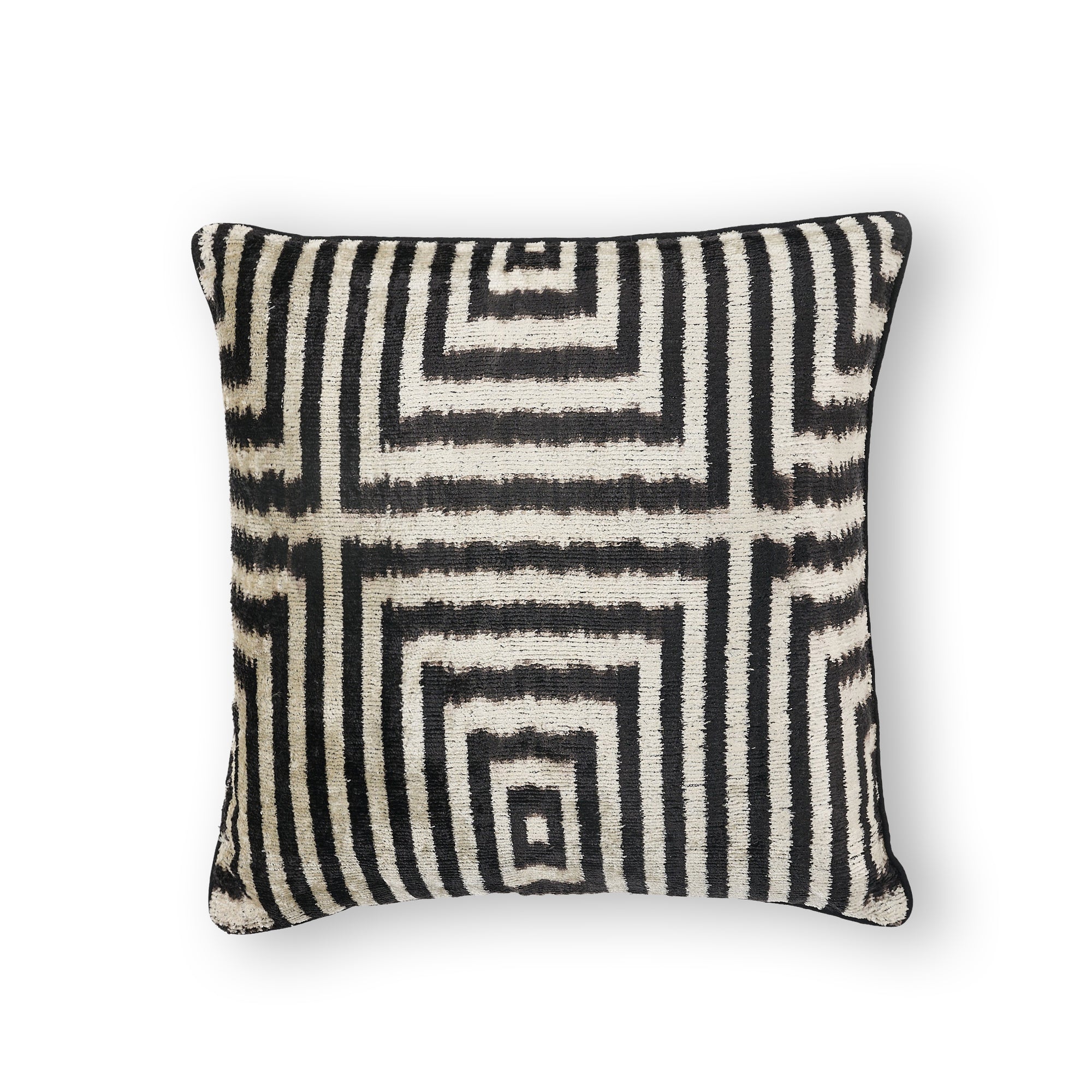 Tas Velvet Ikat Cushion Cover