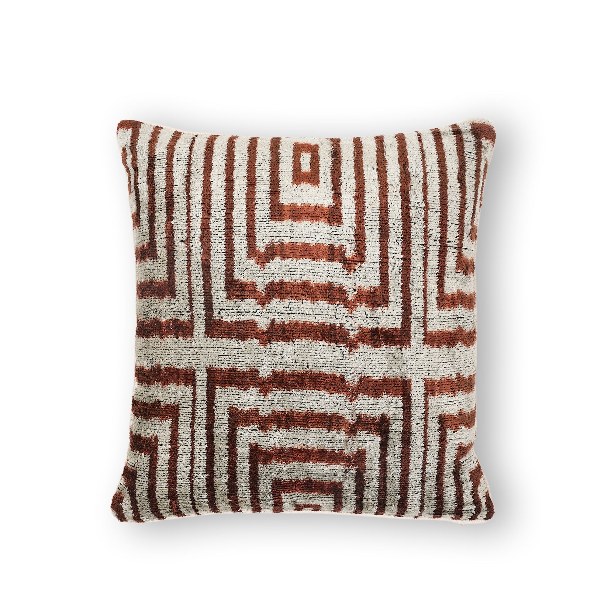Toprak Velvet Ikat Cushion Cover