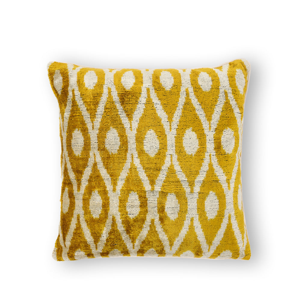 Lal Velvet Ikat Cushion Cover