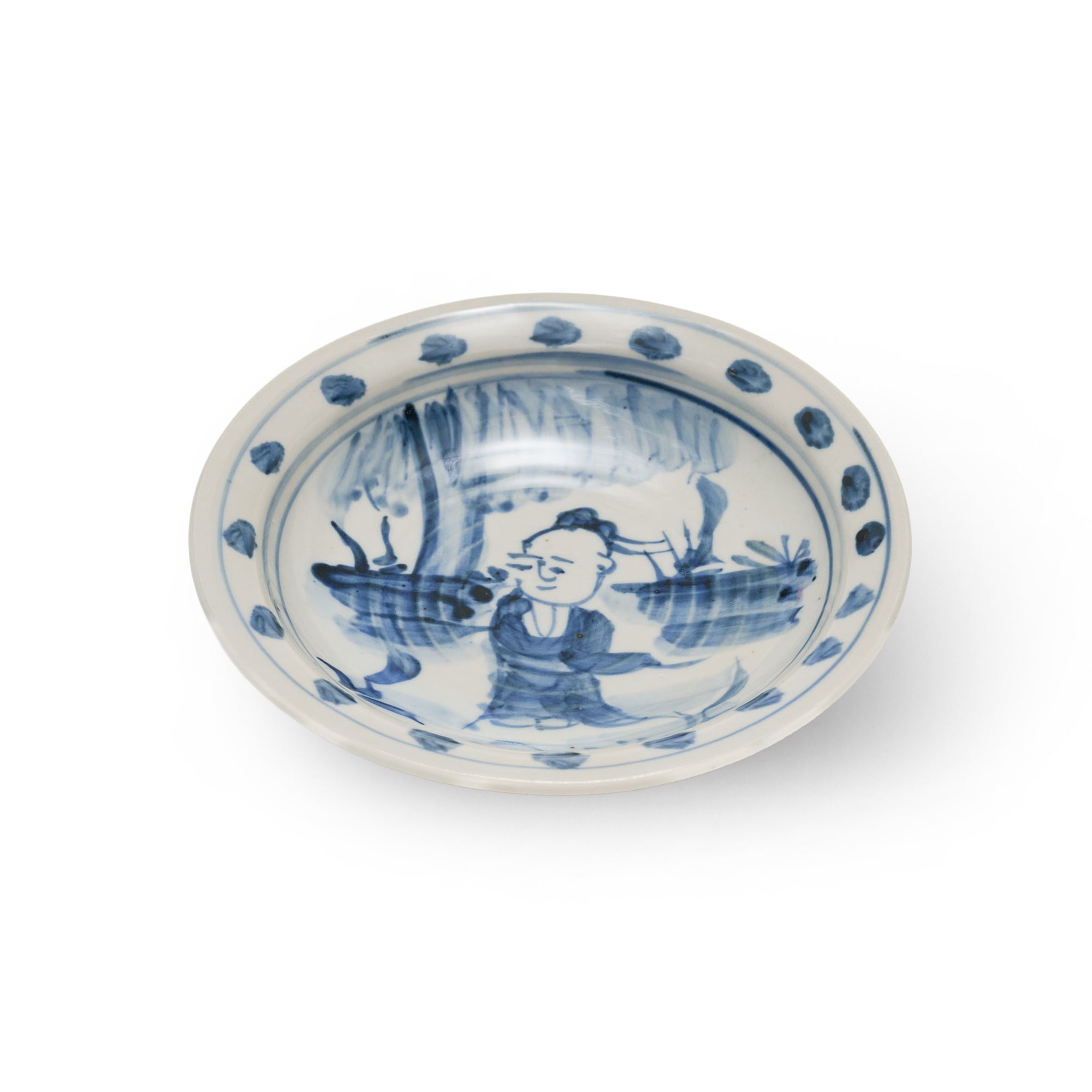Porcelain Chinoiserie Man Motif Plate