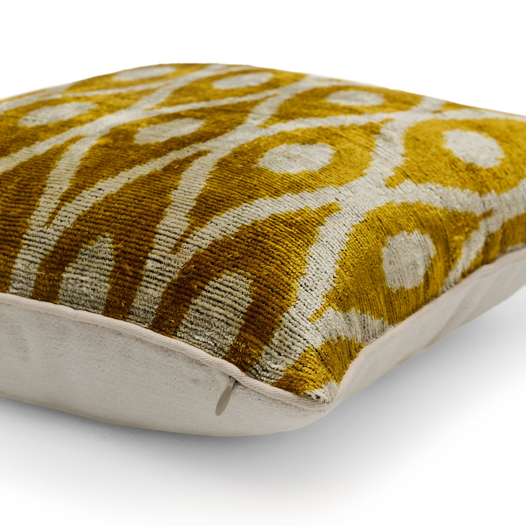 Lal Velvet Ikat Cushion Cover