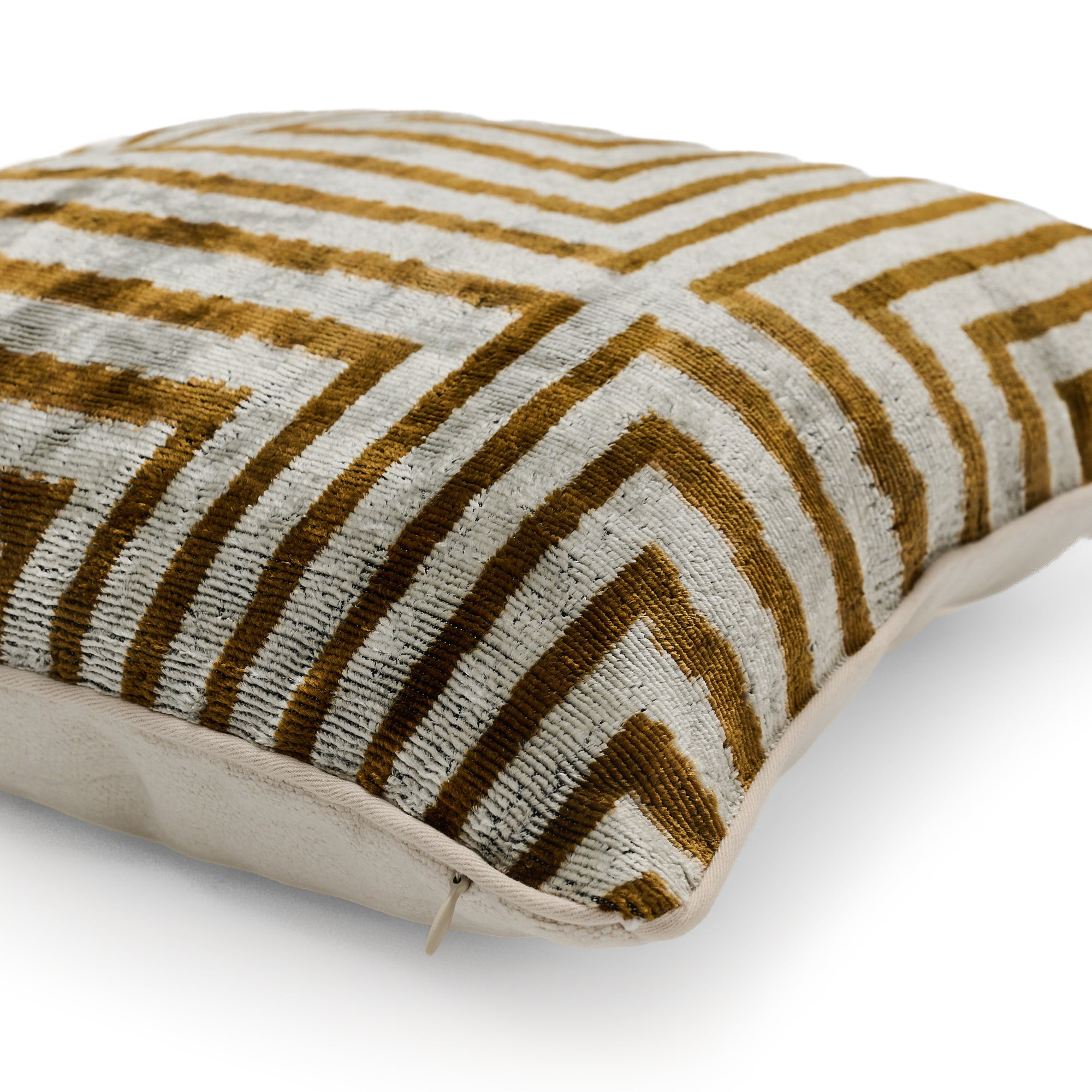 Altin Velvet Ikat Cushion Cover