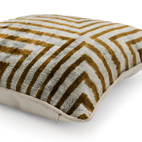 Altin Velvet Ikat Cushion Cover