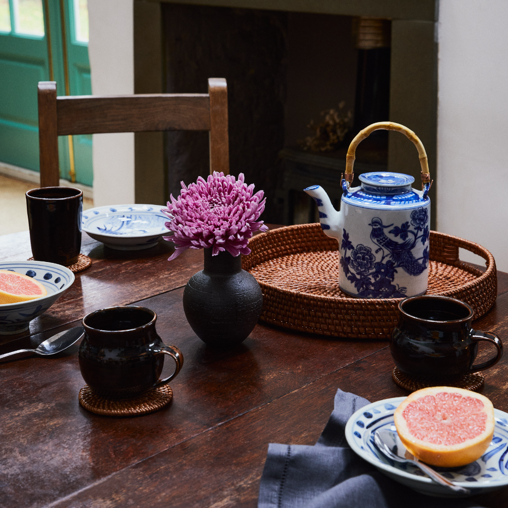 Black Ceramic Tabletop Vase